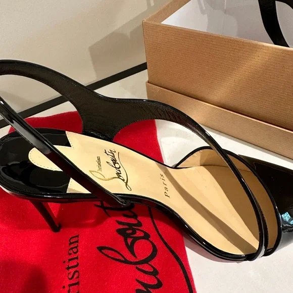 Christian Louboutin “Brandina 85 Patent” in Black. Size 37. NEVER WORN! - Picture 7 of 9